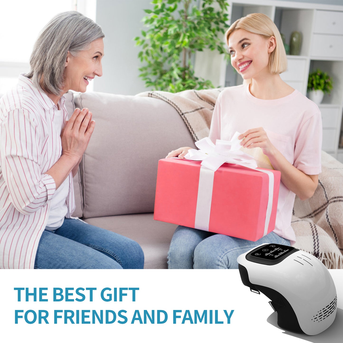 Intelligent Knee Massager. It Features Three Heating Settings, an LED Touch Display, And Makes a Perfect Present for Older Adults, Seniors, And Parents.